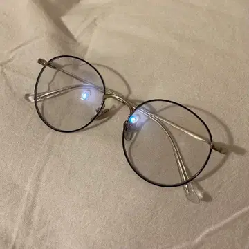 라운드 안경 실버