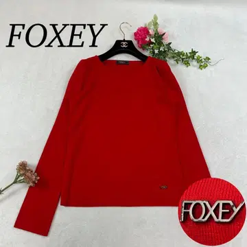 J630 미사용 새상품 M 40 폭시 로고 플레이트 니트 여성용