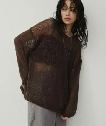 모헤어 라이크 루즈 니트