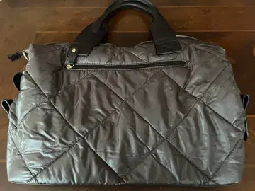 퀼팅 2way 나일론 빅 토트 다크 브라운