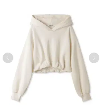 snidel 크롭 벌룬 후디 아이보리