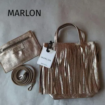MARLON 마를론 피렌체 프린지 토트 숄더 메탈릭