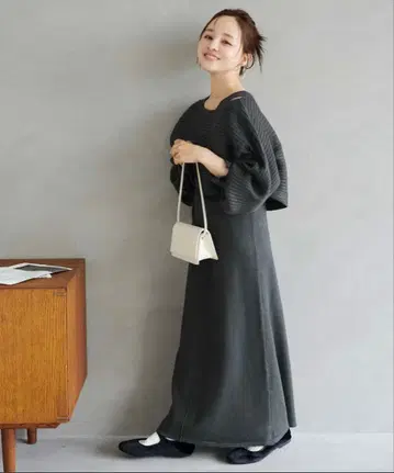 카슈쿨 리브 상의 니트 세트 원피스