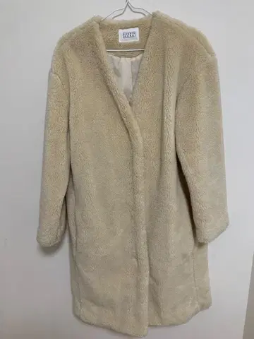 LOWRYS FARM 보아 노카라 코트 아이보리 L 사이즈