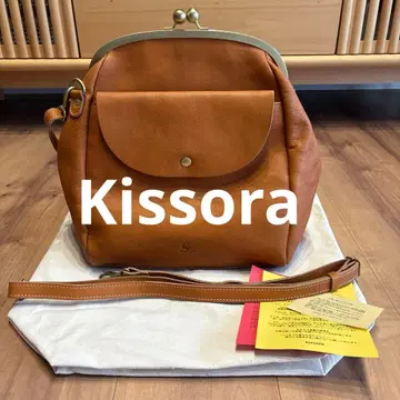 키소라 가마구치 2WAY 백팩 숄더백 타미힐피거 소가죽 카멜