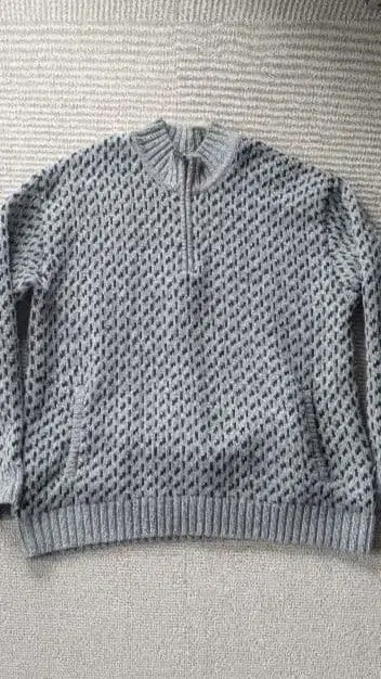 버즈아이 L.L.Bean 그레이 니트 스웨터 집업 L