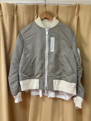 sacai ma-1 블루종 자켓 나일론 그레이 사카이 밀리터리