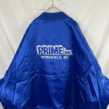 90s west ark 나일론 충전솜 새틴 바시티 자켓 파랑