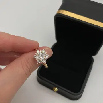 유품 정리 새상품급 반지 앤티크 빈티지 다이아몬드 플라워