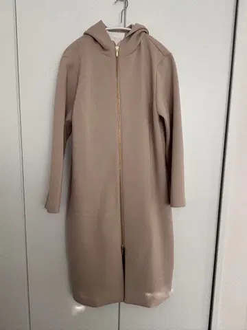 RIVE DROITS 후드 부착 베이지 롱 코트 종이상자 니트 새상품