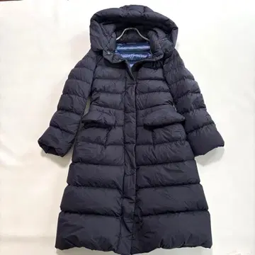 새상품급 유니클로 +J 질 샌더 다운 코트 세탁 가능 S 후드 네이비