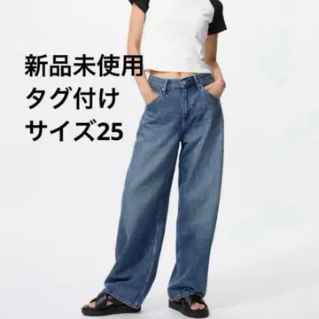 [ 새상품 ] 유니클로 UNIQLO 배기 커브진스 25