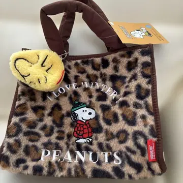스누피 레오파드 숄더백