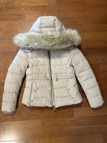 ZARA 후드 부착 다운 자켓 M 아이보리