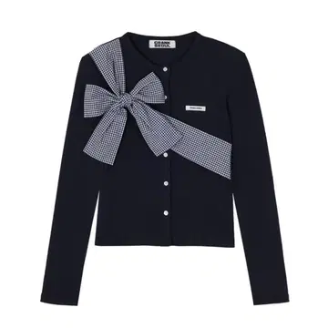 CRANK 네이비 리본 가디건