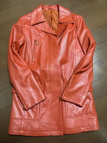 오렌지 양가죽 자켓