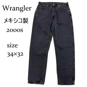 Wrangler 랭글러 블랙 데님 34 x 32 페이드 블랙 구제 의류