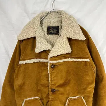 70s westwind 보아 안감 런치 코트 벨벳 블루종