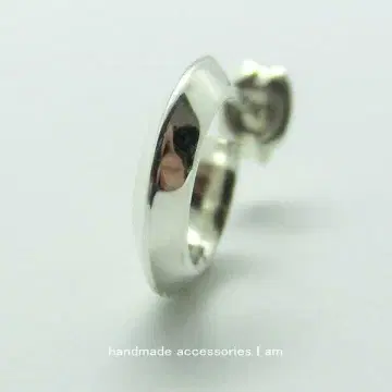 한쪽 귀용 핸드메이드 심플 후프 귀걸이 7mm 실버925