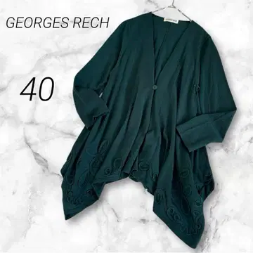 조르주 레쉬 가디건 겉옷 체형 커버 자수 울 100 L