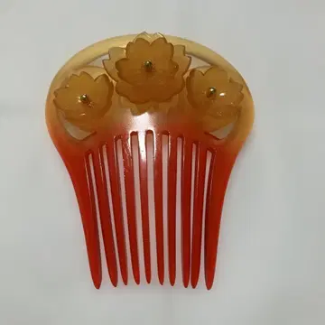 새상품급 꽃무늬 헤어콤 스톤 부착