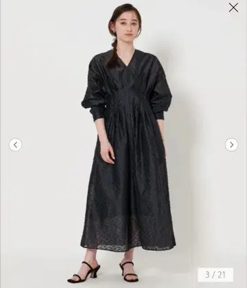 UNITEDARROWS 컷 자카드 원피스 드레스