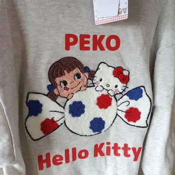 페코짱 키티 헬로키티 트레이닝복 맨투맨 M 사가 자수
