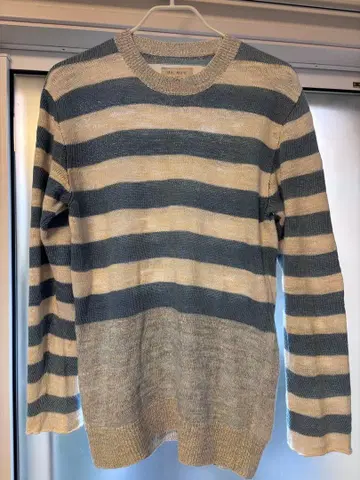 VAINL ARCHIVE 블루 화이트 스트라이프 니트 M