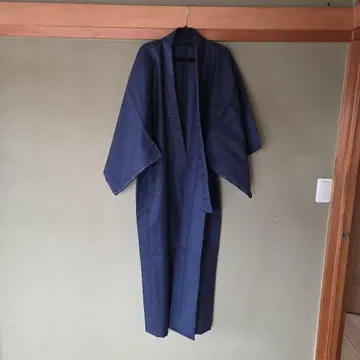 네이비 컬러 기모노 세트 오비 포함 시츠케 포함 미사용품