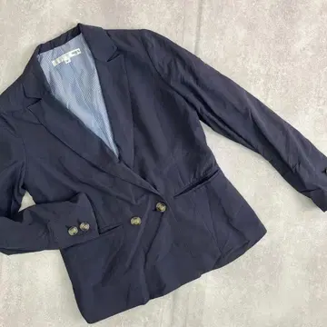 히어즈타운 here's town 네이비 얇은 소재 자켓 m