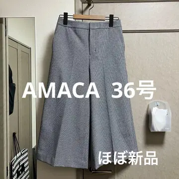 AMACA 그레이 하운드투스 패턴 가우초 팬츠