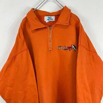 캐나다제 90s rivers edgs 자수 하프 지퍼 맨투맨