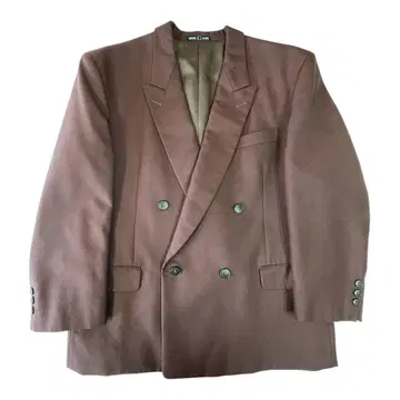 더블 테일러드 자켓 브라운