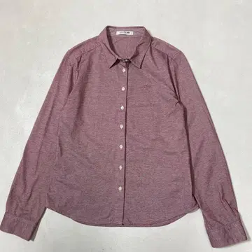 LACOSTE 여성용 코튼 스트레치 긴팔 셔츠 38