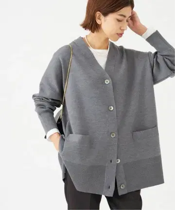 [ 새상품 ] IENA 슈퍼 파인 스무스 판초 가디건