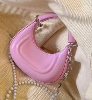 핑크 가죽풍 핸드백