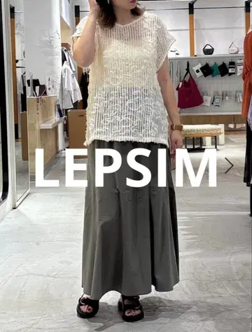 LEPSIM 뉴앙스 패턴 레이시 프렌치 슬리브