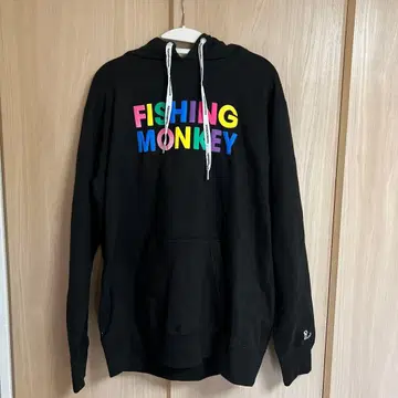 FISHING MONKEY 블랙 후드티 XL