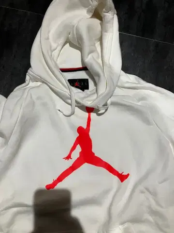 조던 후디 화이트/레드