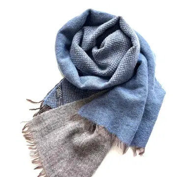 coova 울 알파카 캐시미어 후타마타 스톨 색스 블루