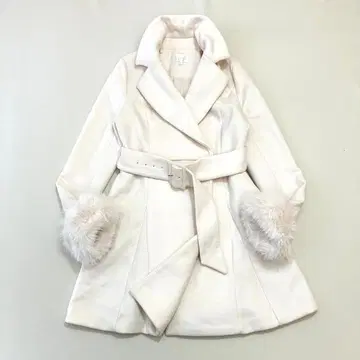 rienda 리엔다 플레어 A라인 코트 소매 퍼 탈부착 M