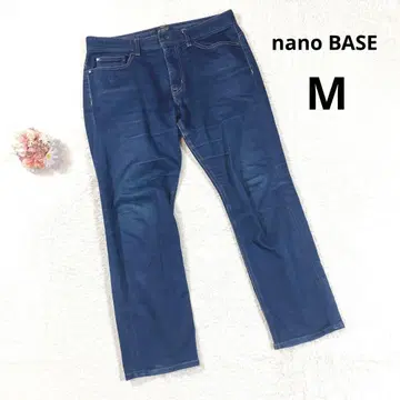 [나노 베이스] 스트레이트 데님 청바지 (M) 다크 네이비 인디고