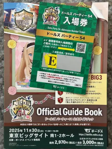 돌즈 파티 54 가이드북 보크스 돌파 54 미사용 E