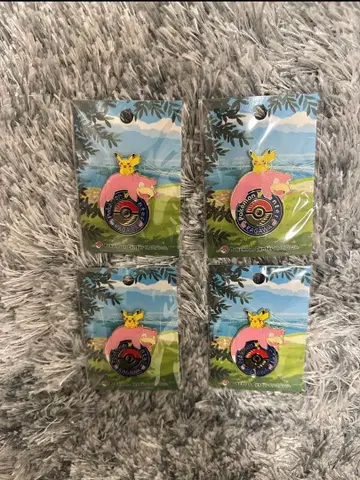 포켓몬 센터 카가와 한정 야돈 피카츄 로고 핀즈 4개
