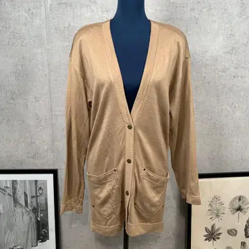 Dorothee Bis 가디건 볼레로 M 베이지 무지 긴팔