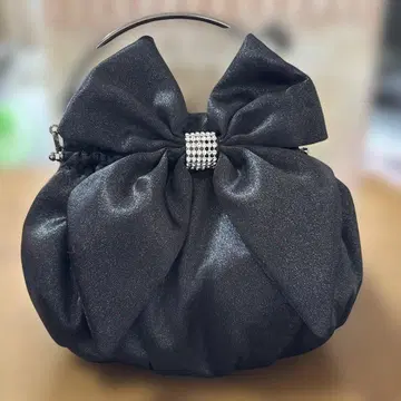 리본 포함 블랙 파티 백 포멀 백