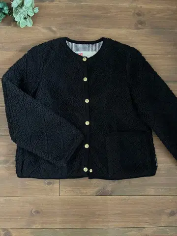 새상품급 트래디셔널 웨더웨어 퀼팅 노카라 자켓 34