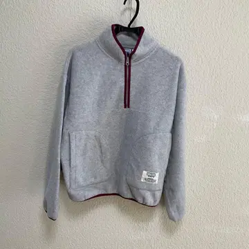 그레이 하프 지퍼 플리스 자켓