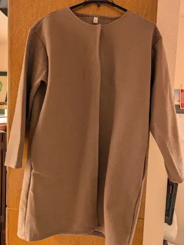 베이지 노카라 자켓 XL