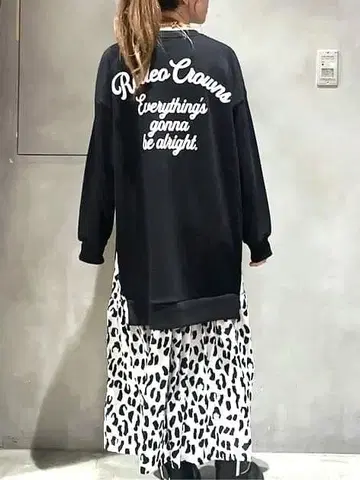 가을/겨울 신상 애니멀 패턴 도킹 원피스 블랙 FREE 6600엔